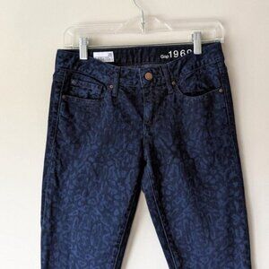 GAP 1969 leopard/cheetah print skinny jeans